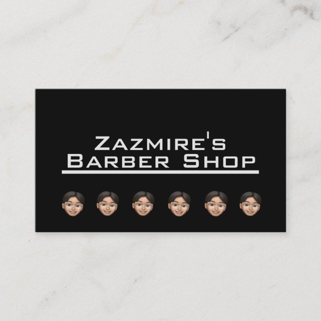 Zazmire's Barber Shop Cards (Front)