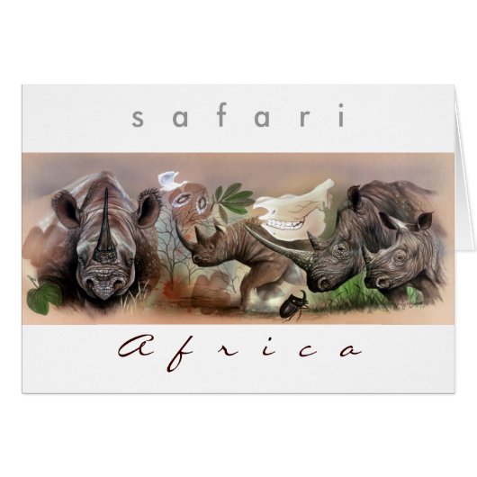 Zazrhinocollection, s   a   f   a   r   i, A   ... Cards (Front Horizontal)