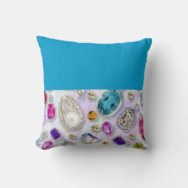 Zazziest Jewels Throw Pillow (Front)