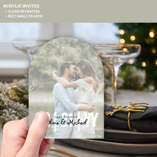 Zazzle Acrylic Wedding Save the Date Opaque Photo