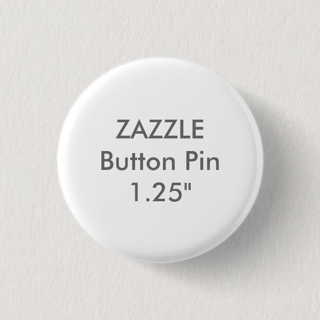 Zazzle Blank Custom 1 1/4" Button Pin (Front)