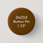 Zazzle Blank Custom 1 1/4&quot; Button Pin Brown Dark at Zazzle