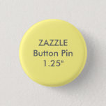 Zazzle Blank Custom 1 1/4&quot; Button Pin Pale Yellow at Zazzle