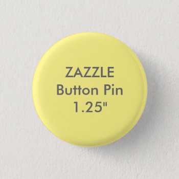 Zazzle Blank Custom 1 1/4" Button Pin Pale Yellow by ZazzleDesignBlank at Zazzle