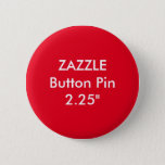 Zazzle Blank Custom 2 1/4&quot; Standard Button Red at Zazzle