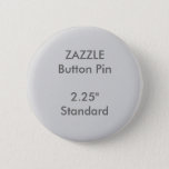 Zazzle Custom 2.25&quot; Standard Round Button Pin Grey at Zazzle