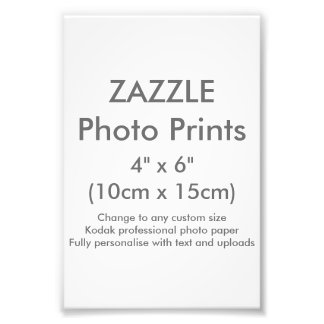 Zazzle Custom 4" x 6" Photo Print Template