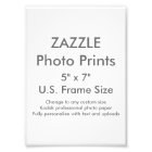 Zazzle Custom 5" x 7" Photo Print (US Frame Size)