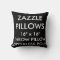 Zazzle Custom BLACK Zipperless Poly Throw Pillow