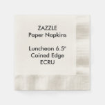 Zazzle Custom Ecru Coined Luncheon Paper Napkins at Zazzle