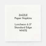 Zazzle Custom Large White Luncheon Paper Napkins at Zazzle