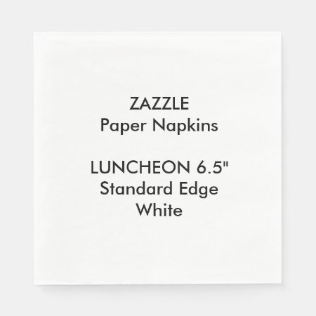 Zazzle Custom Large White Luncheon Paper Napkins