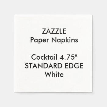 Zazzle Custom Plain Edge Cocktail Paper Napkins by ZazzlePaperNapkins at Zazzle