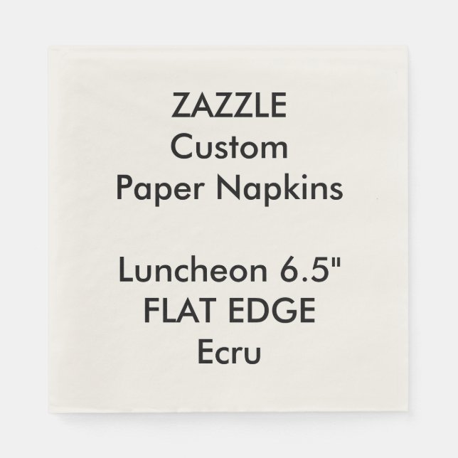 Zazzle Custom Plain Edge Luncheon Paper Napkins (Front)