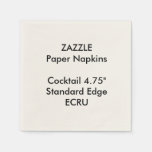 Zazzle Custom Small Ecru Cocktail Paper Napkins at Zazzle