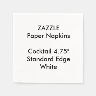 ZAZZLE Custom Small WHITE Cocktail Paper Napkins