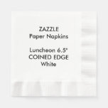 Zazzle Custom White Coined Luncheon Paper Napkins at Zazzle