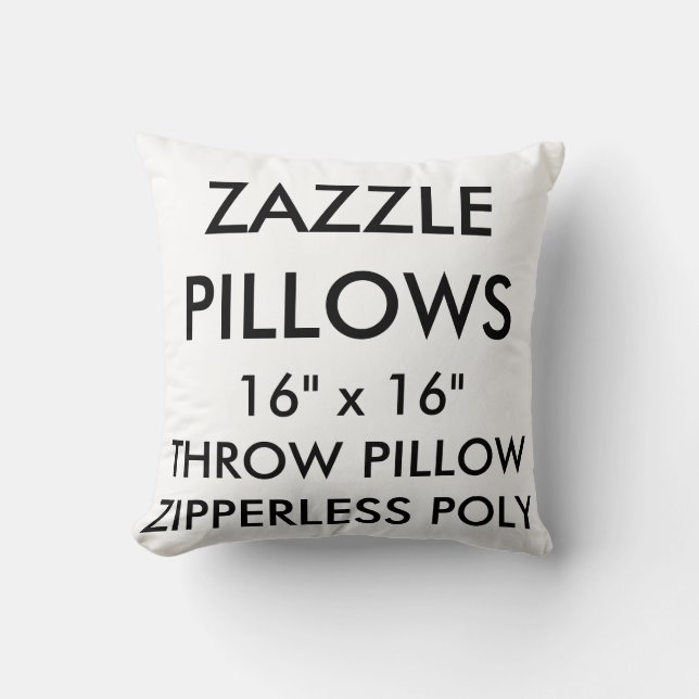 Zazzle Custom Zipperless Polyester Throw Pillow (Front)