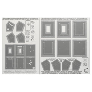Zazzle Fabric 2 washable no sew gray photo frames