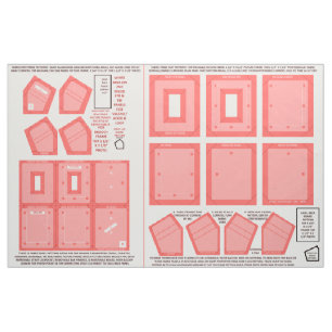 Zazzle Fabric 2 washable no sew pink photo frames