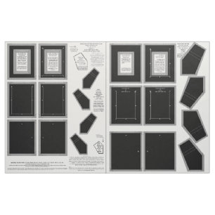 Zazzle Fabric Washable No Sew Black Photo Frames