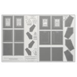 Zazzle Fabric washable no sew gray photo frames