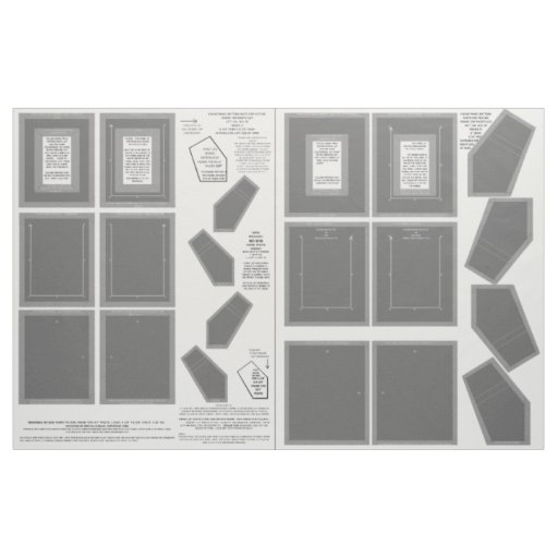 Zazzle Fabric washable no sew gray photo frames