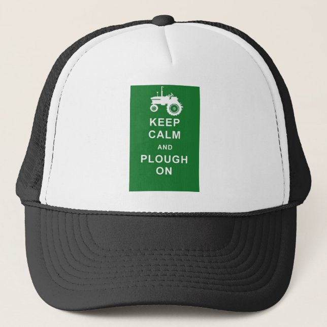 zazzle keep calm plow.jpg trucker hat (Front)