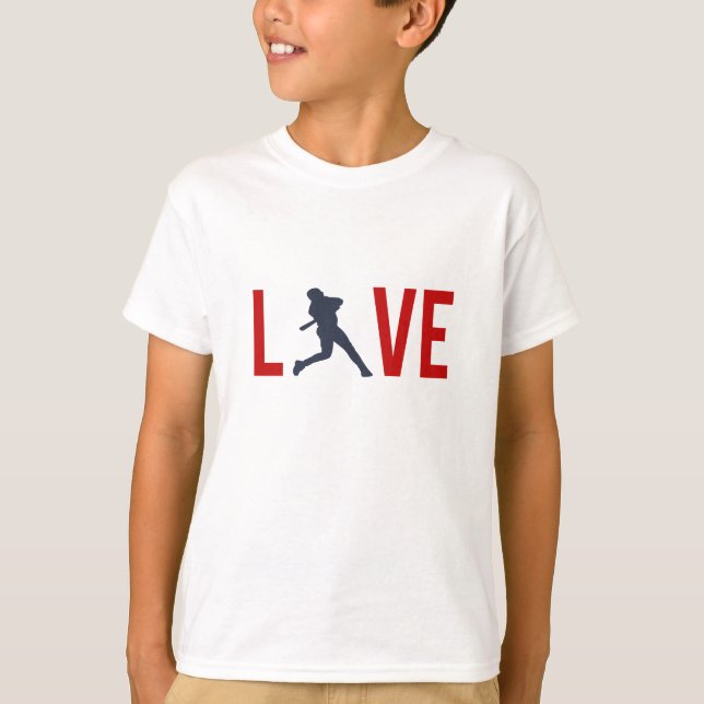 Zazzle Kids Love Baseball Unisex LS Tee (Front)