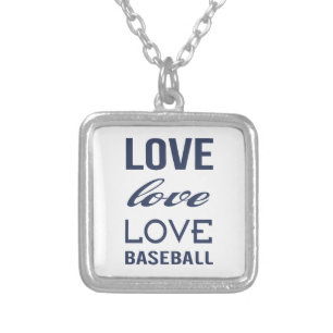 Zazzle Love Baseball Necklace