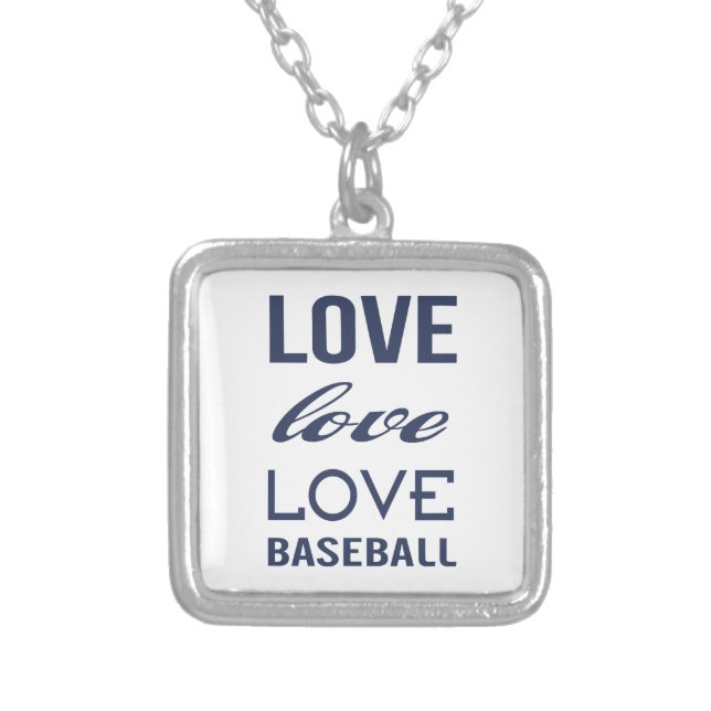 Zazzle Love Baseball Necklace (Front)