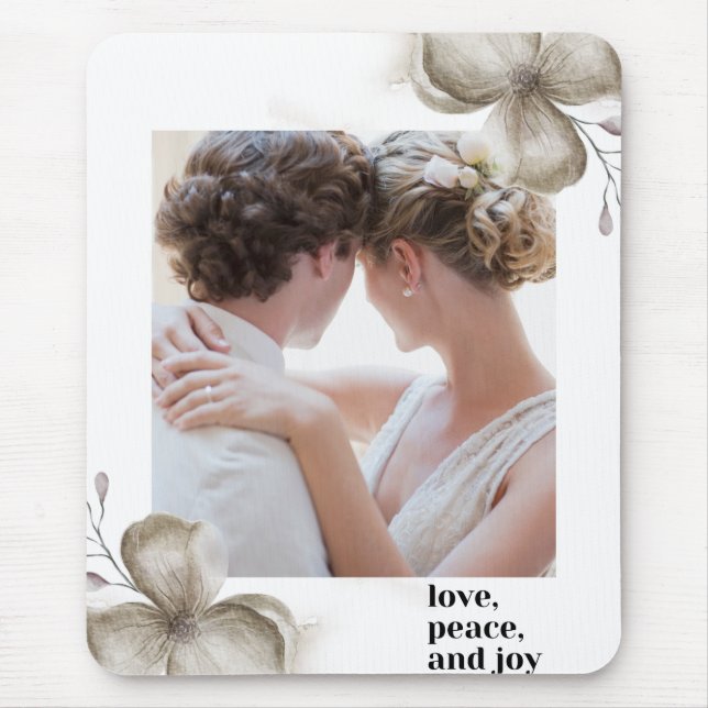 Zazzle love peace & joy mouse pad (Front)