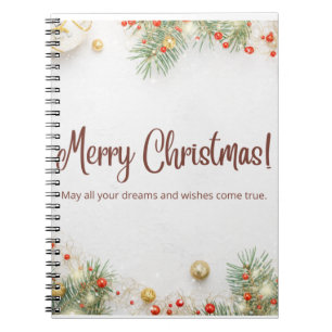 Zazzle Merry Christmas Notebook