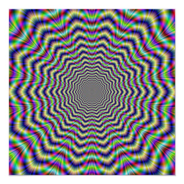 Zazzle Perfect Poster   Psychedelic Web Star (Front)