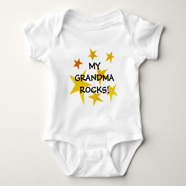 zazzle pix 008m, MY  GRANDMA  ROCKS! Baby Bodysuit (Front)