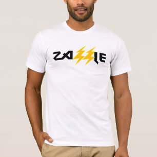 Zazzle Rock Lightning Bolt White Tee