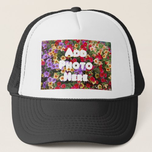 Zazzle Template Design My Own Photo Present Upload Trucker Hat