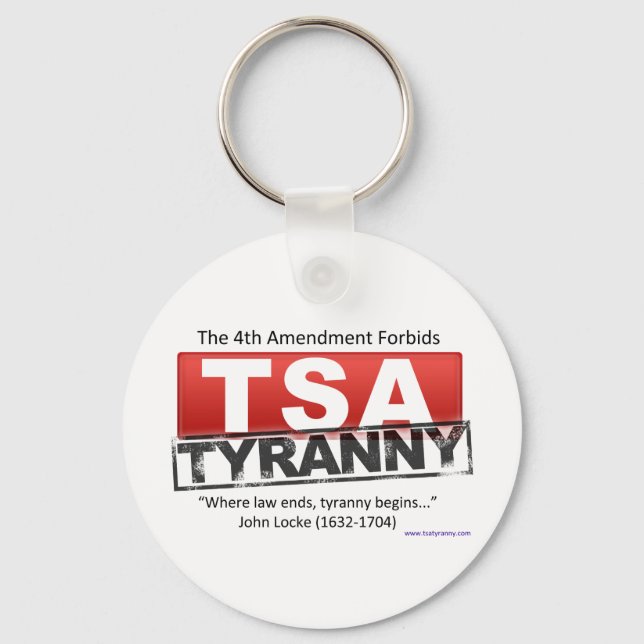 Zazzle TSA Tyranny Image Keychain (Front)