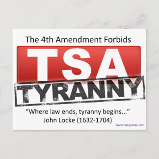 Zazzle TSA Tyranny Image Postcard