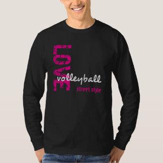 Zazzle Unisex Love Volleyball Street Style LS Tee