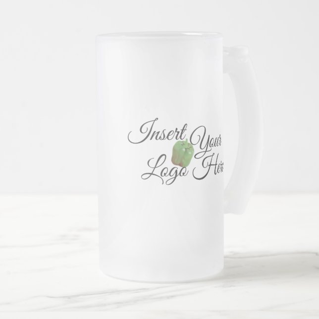 Zazzle Your Logo Here Frosted Glass Beer Mug (Front Right)
