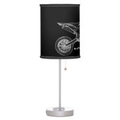 Zazzle's Coolest Black  SuperMoto Motorcycle Lamp (Left)