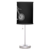 Zazzle's Coolest Black  SuperMoto Motorcycle Lamp (Right)