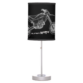 Zazzle's Coolest Black SuperMoto Motorcycle Lamp