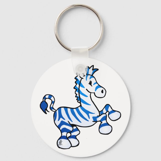 Zazzling Zebra Keychain (Front)