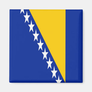 zBA001 BOSNIAN FLAG, Bosnia & Herzegovina, Fridge Magnet