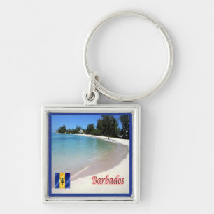 zBB007 BARBADOS The Beach, Sea View, Keychain