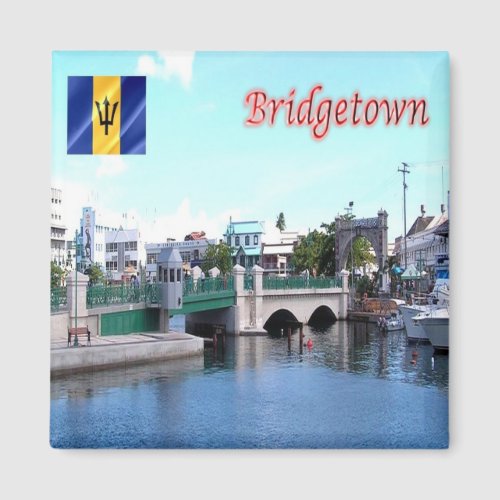 zBB008 BRIDGETOWN Panorama Barbados Fridge Magnet