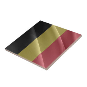 zBE002 BELGIAN waving FLAG Belgium, Ceramic Tile