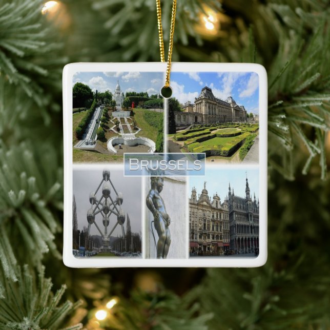 zBE005 BRUSSELS, Manneken Pis, Belgium,  Ceramic Ornament (Tree)